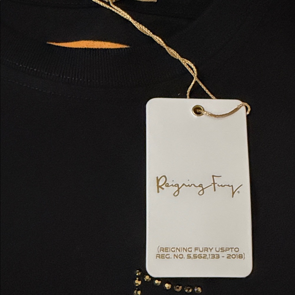 Reigning Fury: Rhinestone Script Long Sleeve - Picture 5 of 12